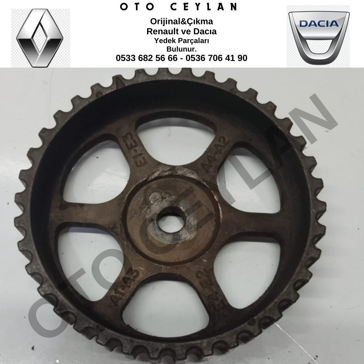 7700739336 Megane Clio R.19 Eksantrik Dişlisi 1.4 1.6 Enjeksiyonlu Orijinal Çıkma