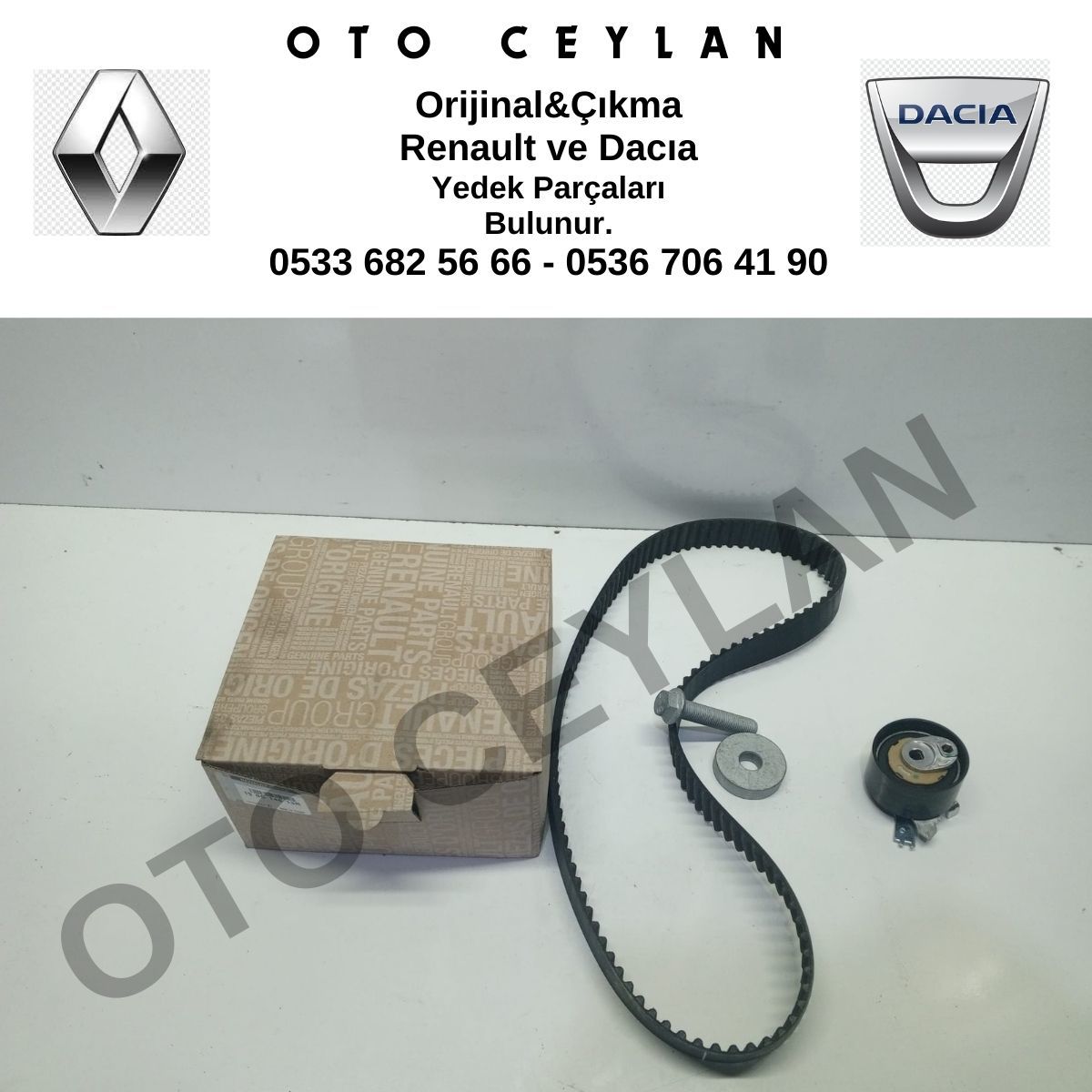 130C14613R Clio 4 Captur 1 Eksantrik Kayış Triger Seti 1.5 Dci K9K Euro 5 Sıfır Orijinal