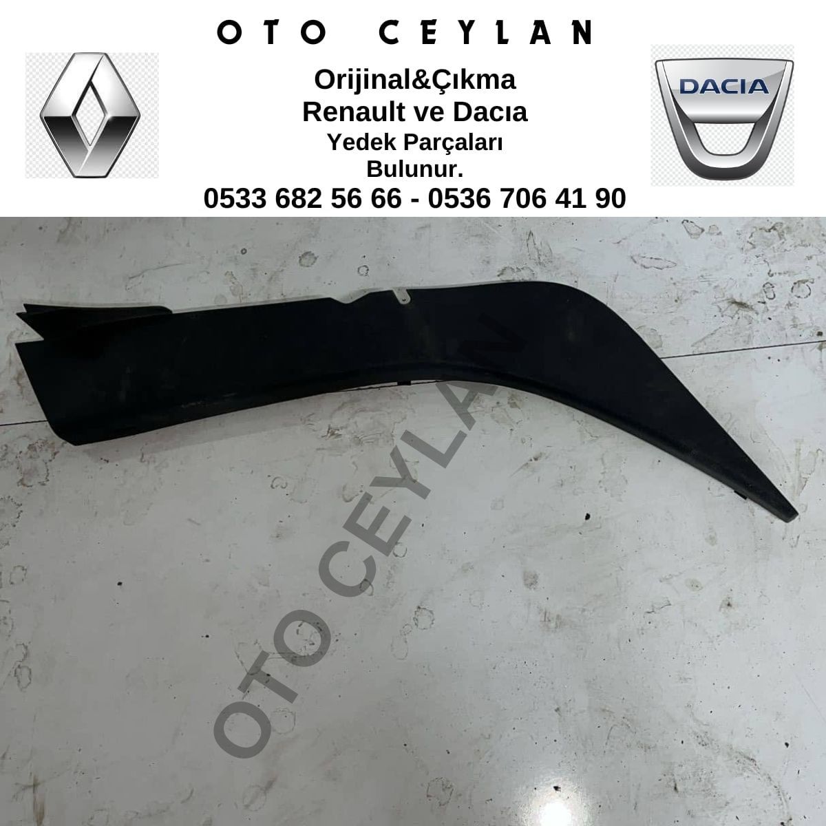 849507323R Symbol Sandero Sağ Arka Direk İç Kaplama Çıkma Orijinal