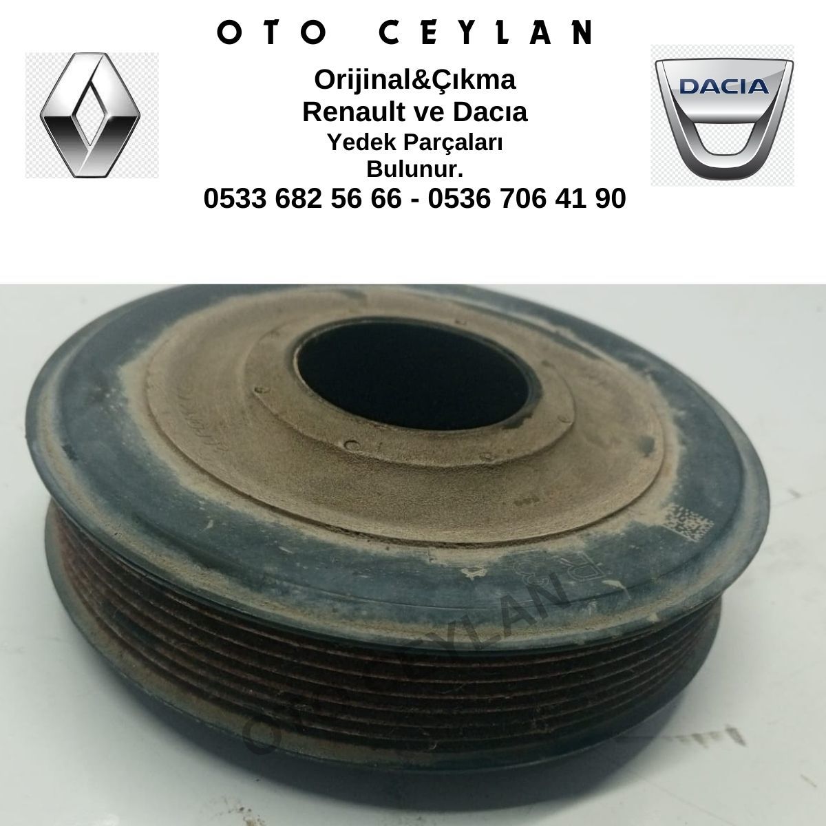 123037616R Clio 5 Krank Kasnağı Orijinal Çıkma