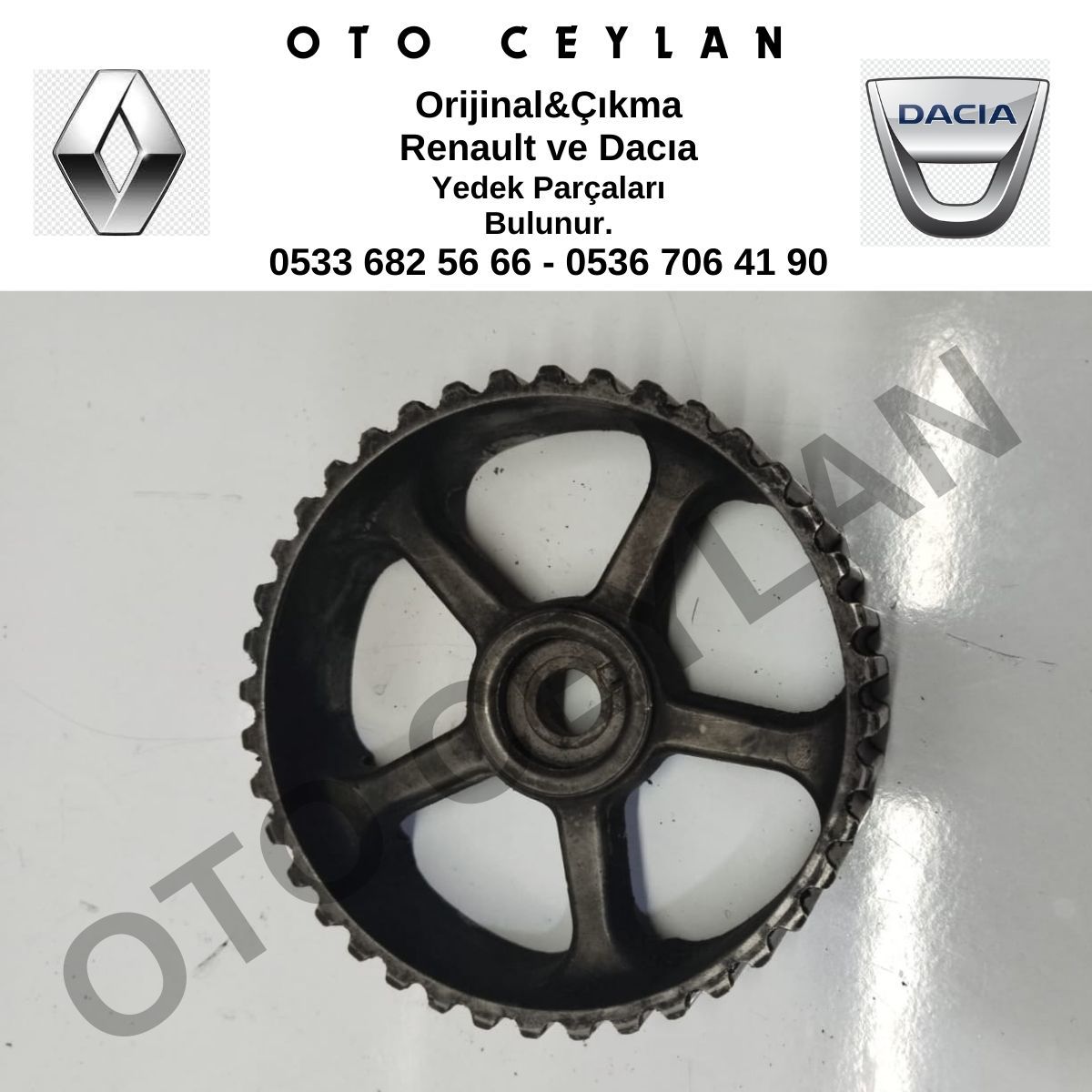 7700866844 Kangoo Express Eksantrik Dişlisi 1.9Dizel F8Q Orijinal Çıkma