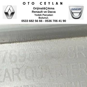 769366328R Duster Sağ Arka Çamurluk Camı Kaplaması