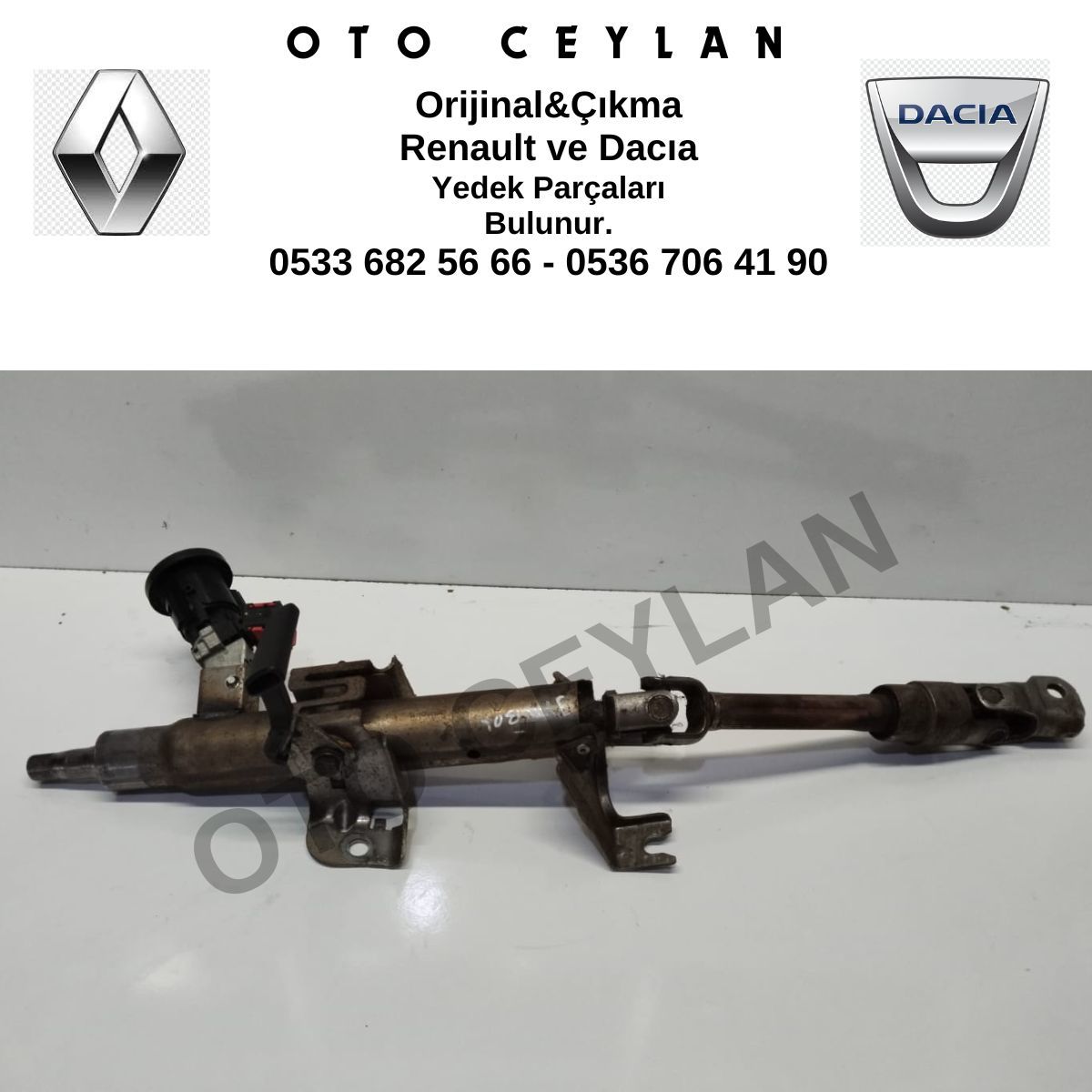488102309R Clio 2 Symbol Logan 2 Sandero 2 Direksiyon Kolonu Üst Mili Orijinal Çıkma
