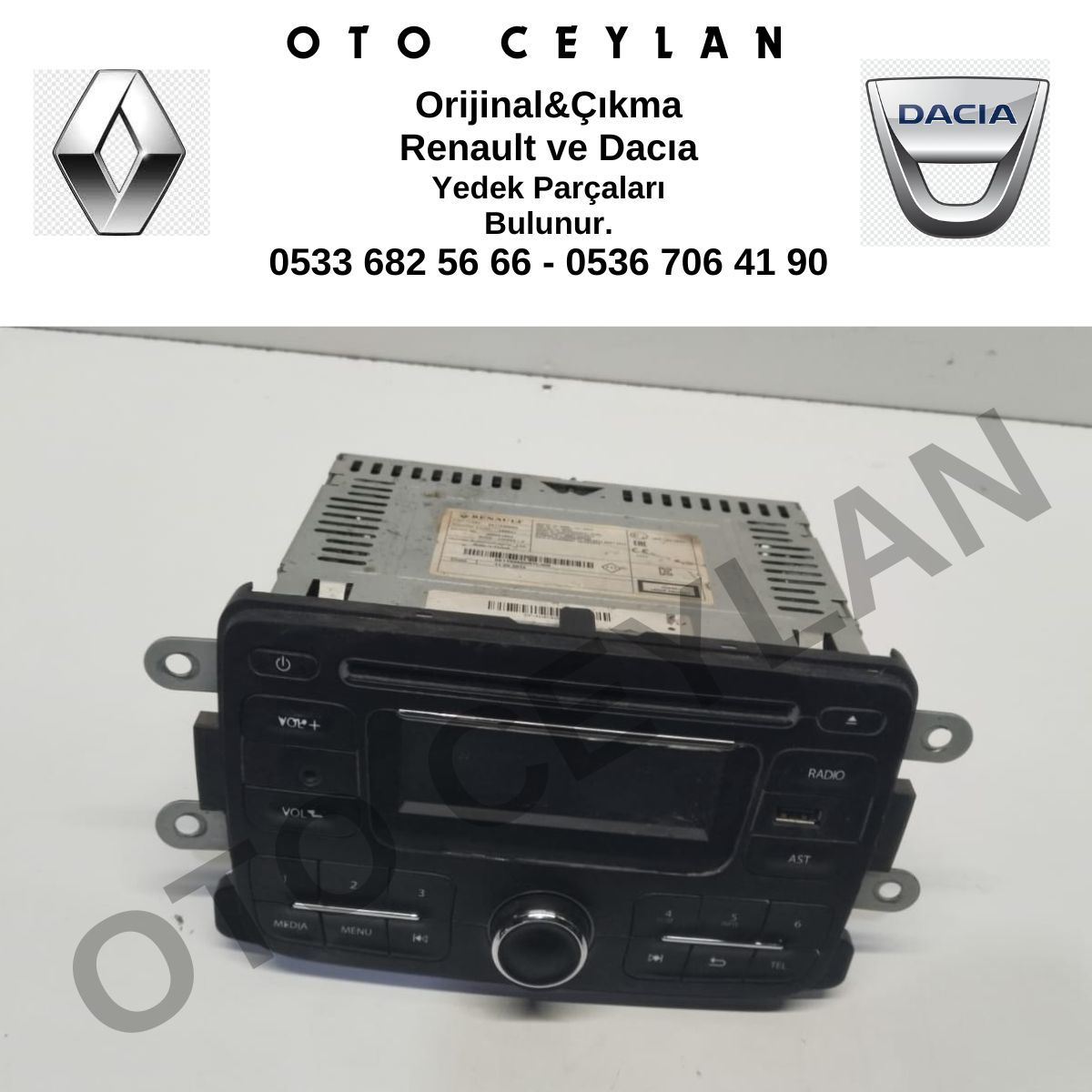 281153889R Duster Logan 2 Sandero 2 Symbol Radyo CD Çalar Sıfır Orijinal Çıkma