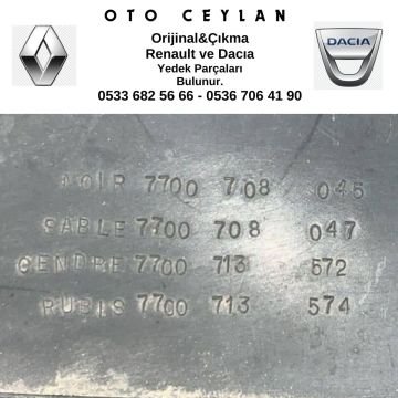 7700713572 R.9 Sağ Ön Kapı İç Alt Kaplaması Çıkma Orjinal