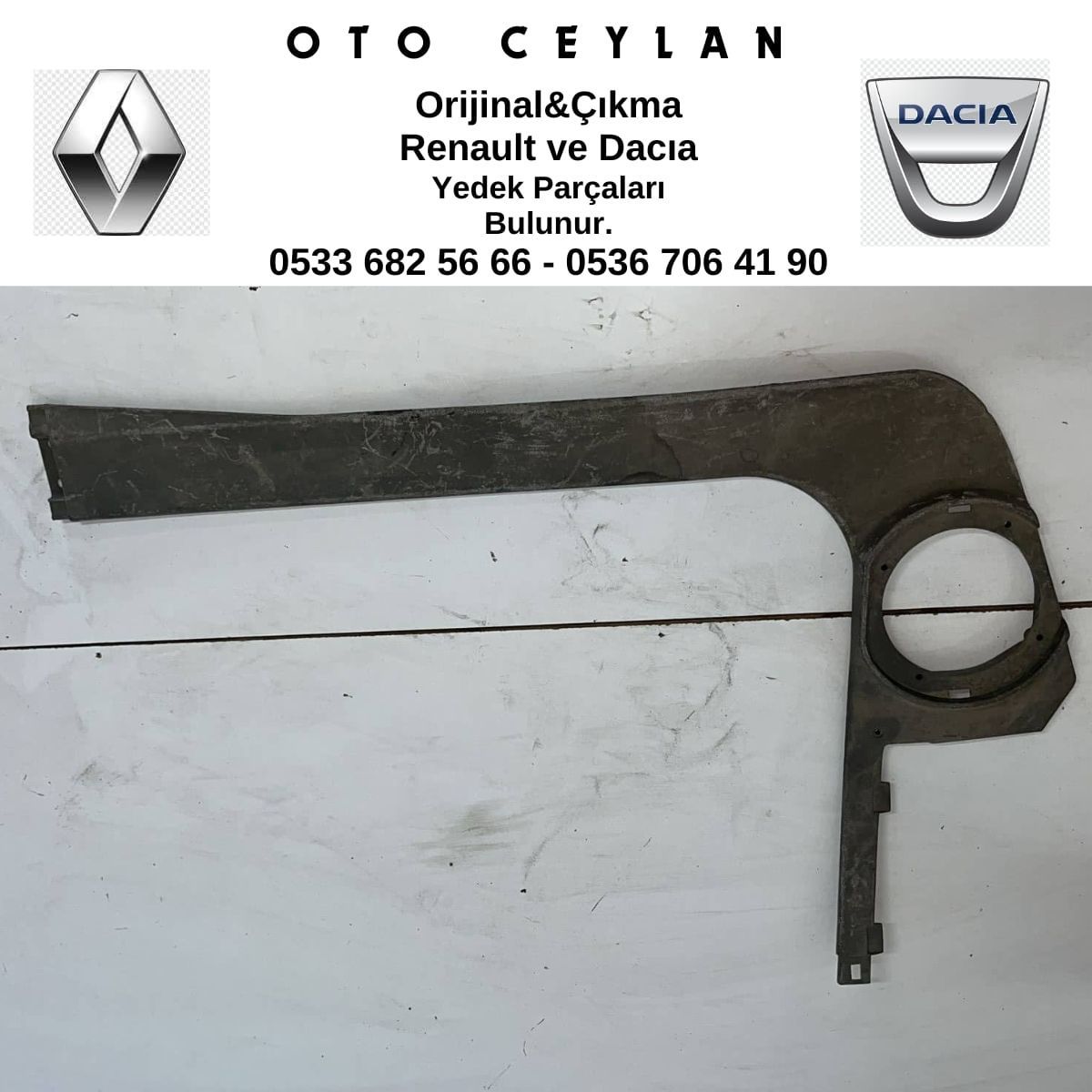 7700713572 R.9 Sağ Ön Kapı İç Alt Kaplaması Çıkma Orjinal