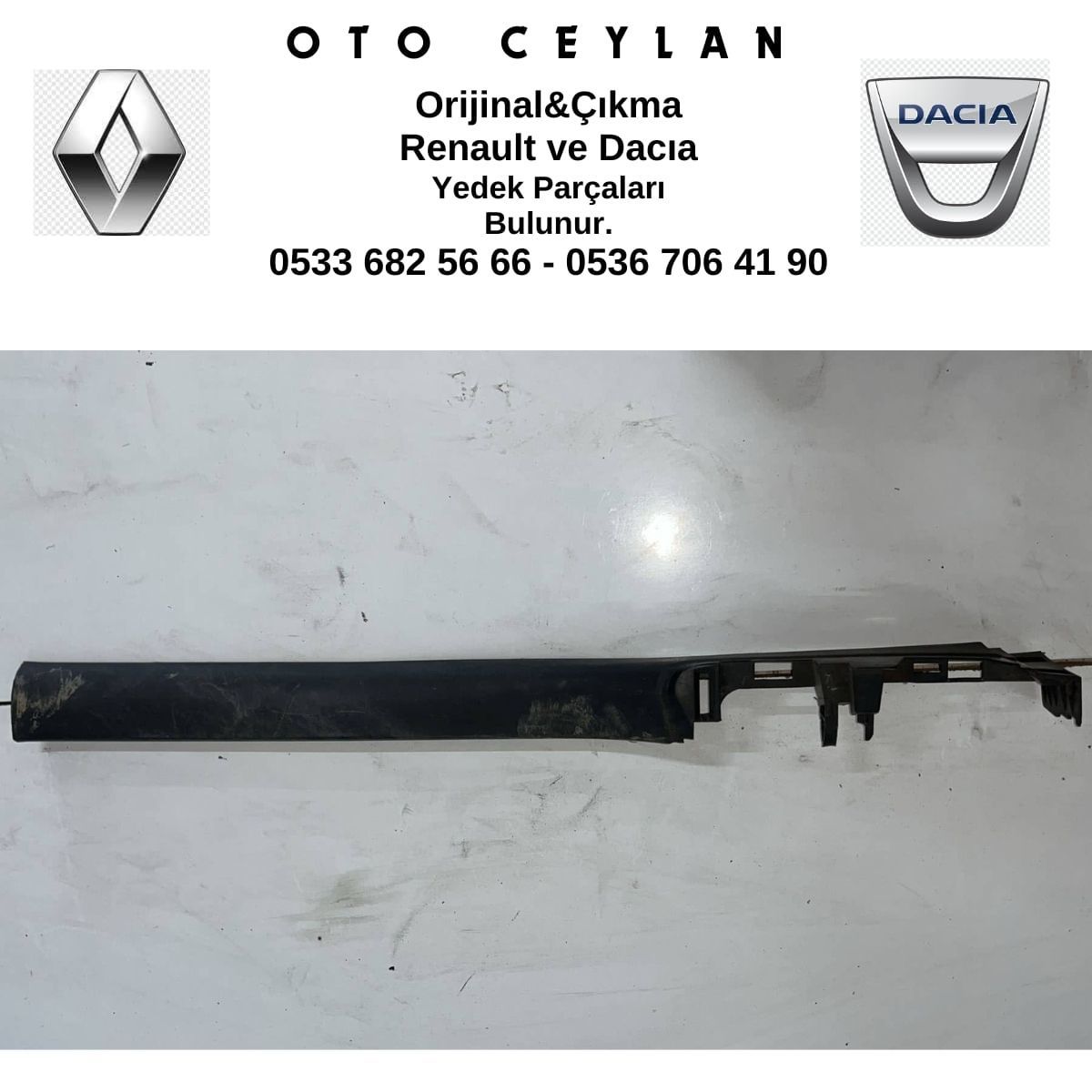 8200034969 Megan 2 Sol Ön Kapı Alt Kaplama Bakaliti Çıkma Orjinal