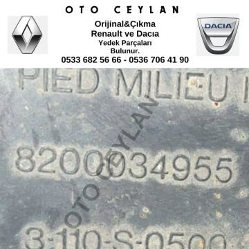 8200034955 Megan 2 Orta Sol Kaplama Bakaliti Çıkma Orijinal