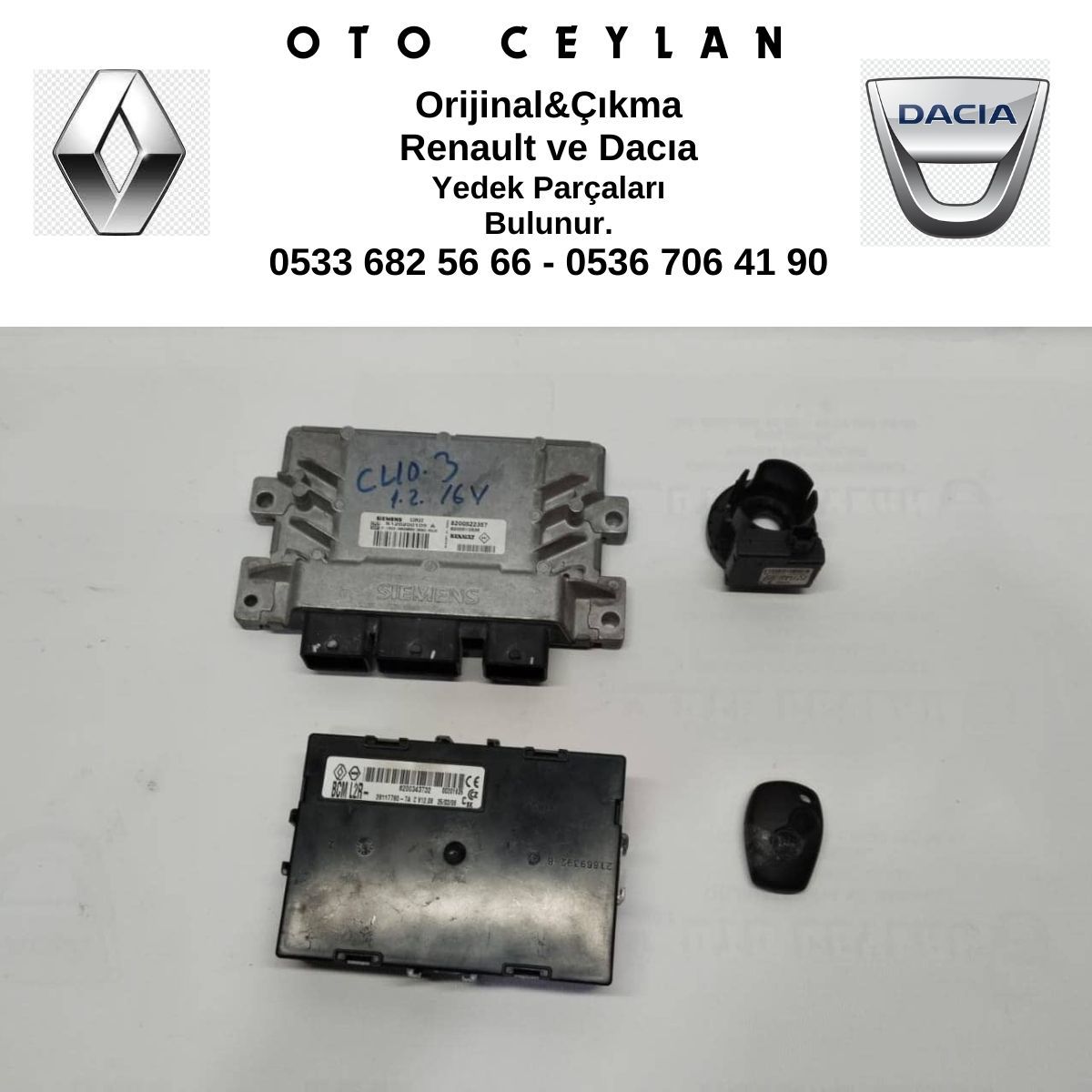 820052257 Clıo III Beyin Seti 1.2 16v Çıkma Orijinal