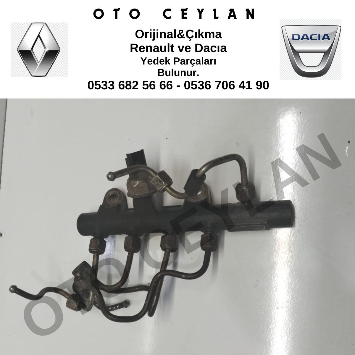 8200704212 Megane 3 4 Fluence Enjektör Rampası 1.5 Dci Orijinal Çıkma