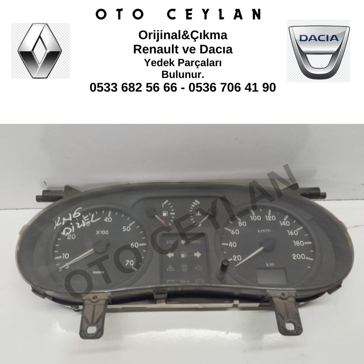 8200176654 Kango Gösterge Paneli Kilometre Saati Orijinal Çıkma