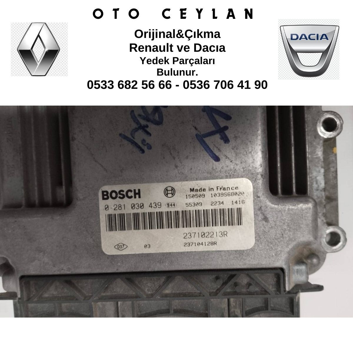 237102213R Logan Beyin Seti Çıkma Orijinal