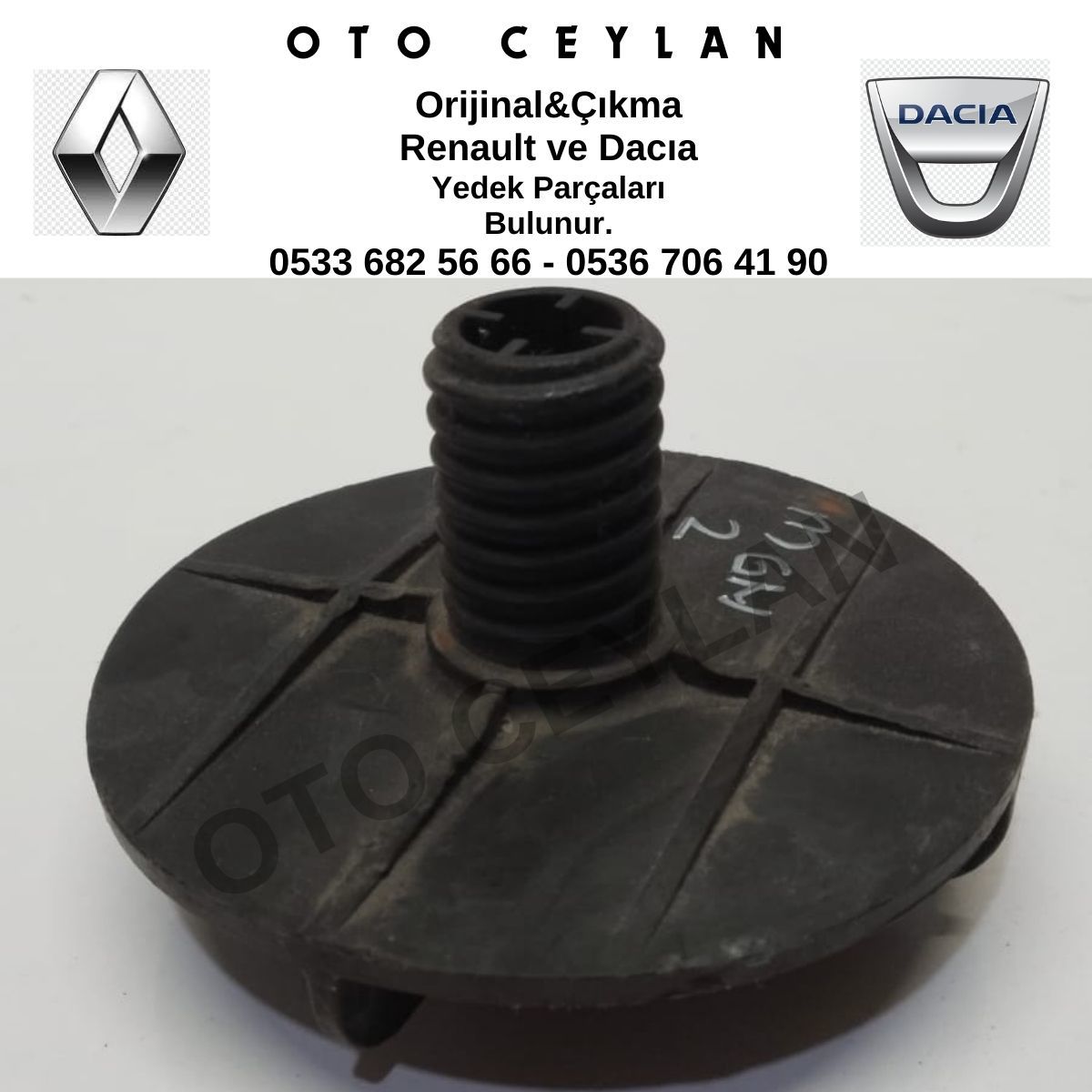 8200317791 Megane 2 Stepne Plastik Civatası Orijinal Çıkma