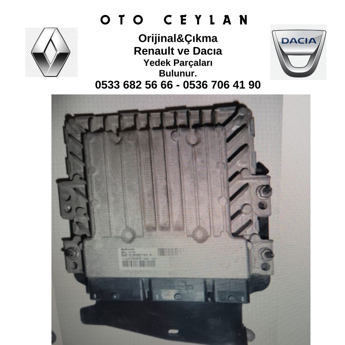 237100669R 237101454R MEGANE 3 FLUENCE MOTOR BEYNİ SIFIR