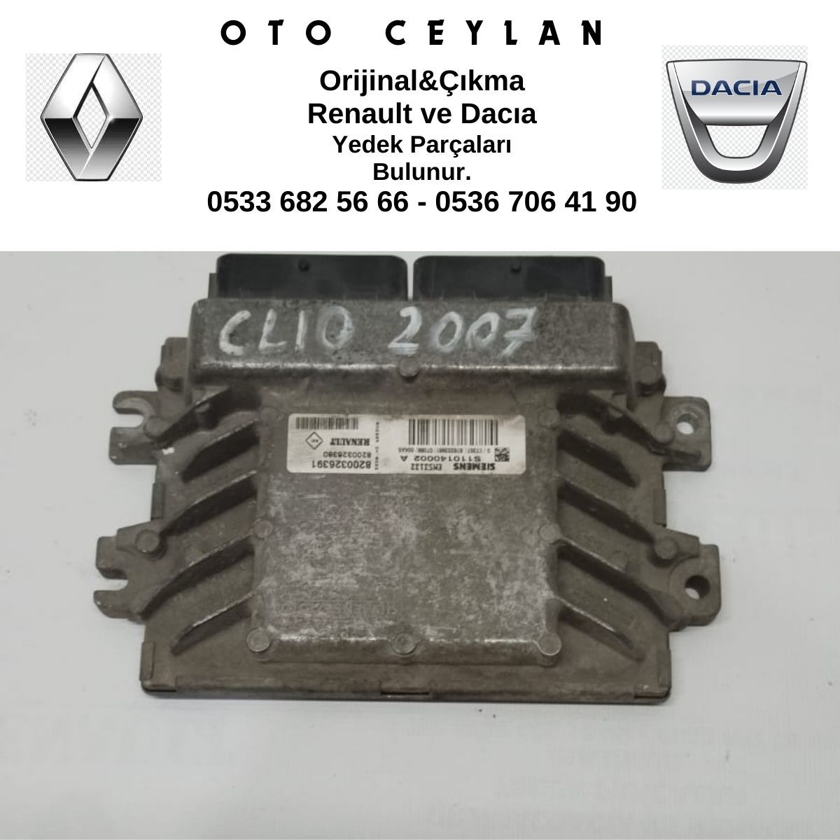 8200326391 Clıo Motor Beyni 2007 Çıkma