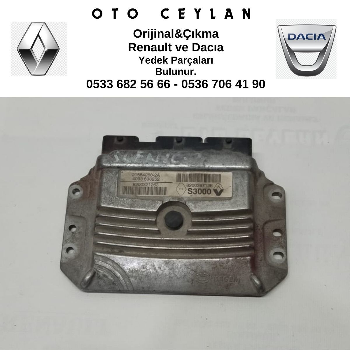 8200387138 Megan Scenıc Motor Beyni Çıkma