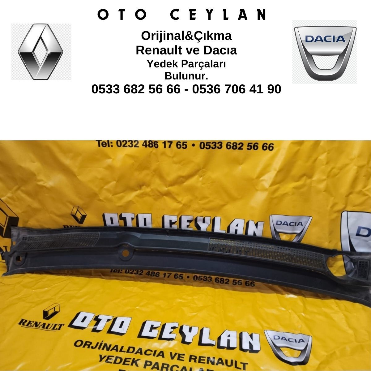 668112378R Sandero 3 Ön Cam Alt Bakaliti Çıkma Orijnal