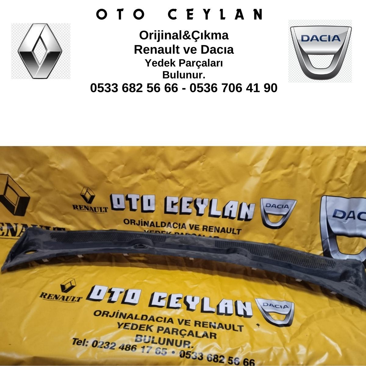 668110020R Megane 3 Fluence Ön Cam Izgarası Çıkma Orijinal