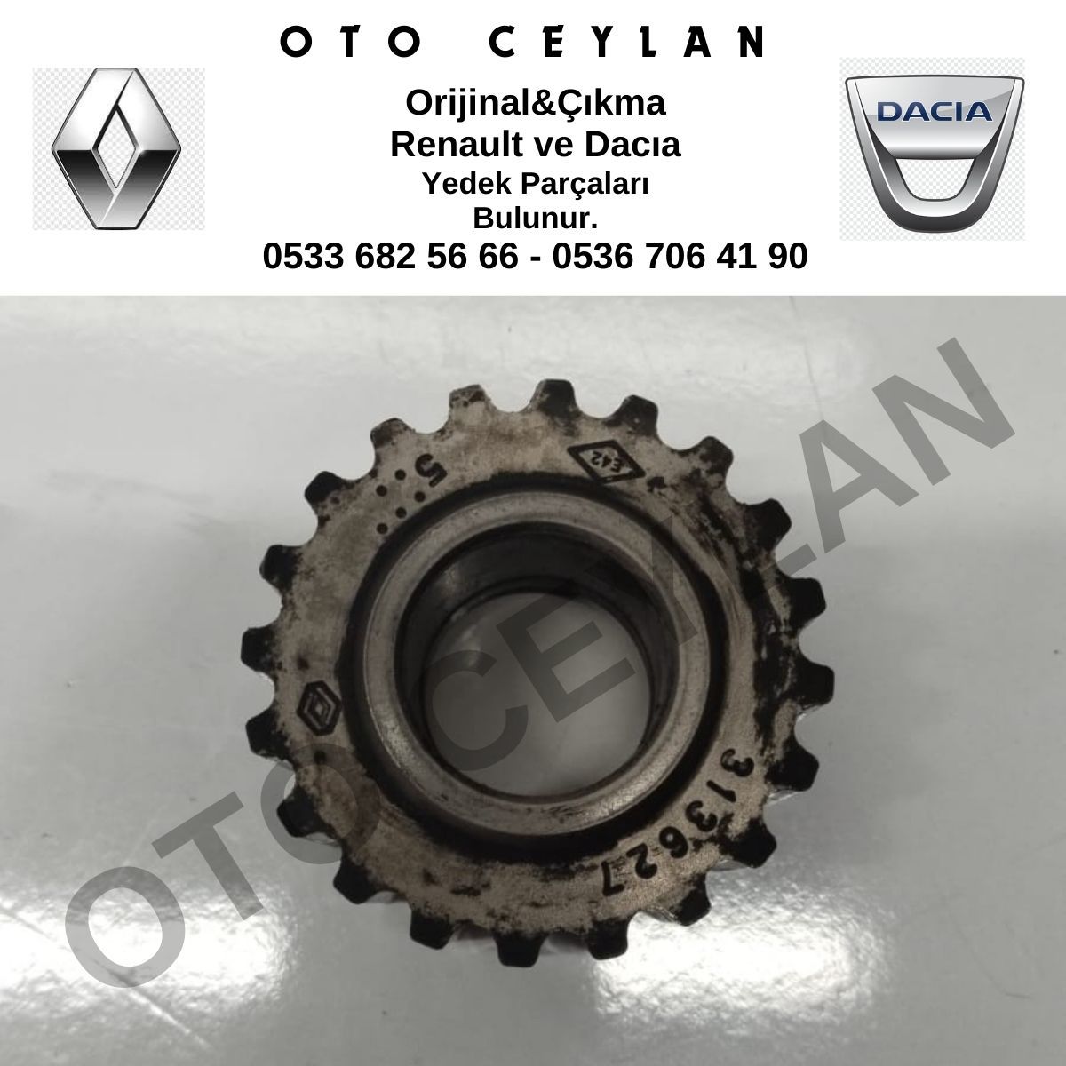 8200313627 Kangoo Clio Megane Duster Krank Dişlisi 1.5Dci Orijinal Çıkma