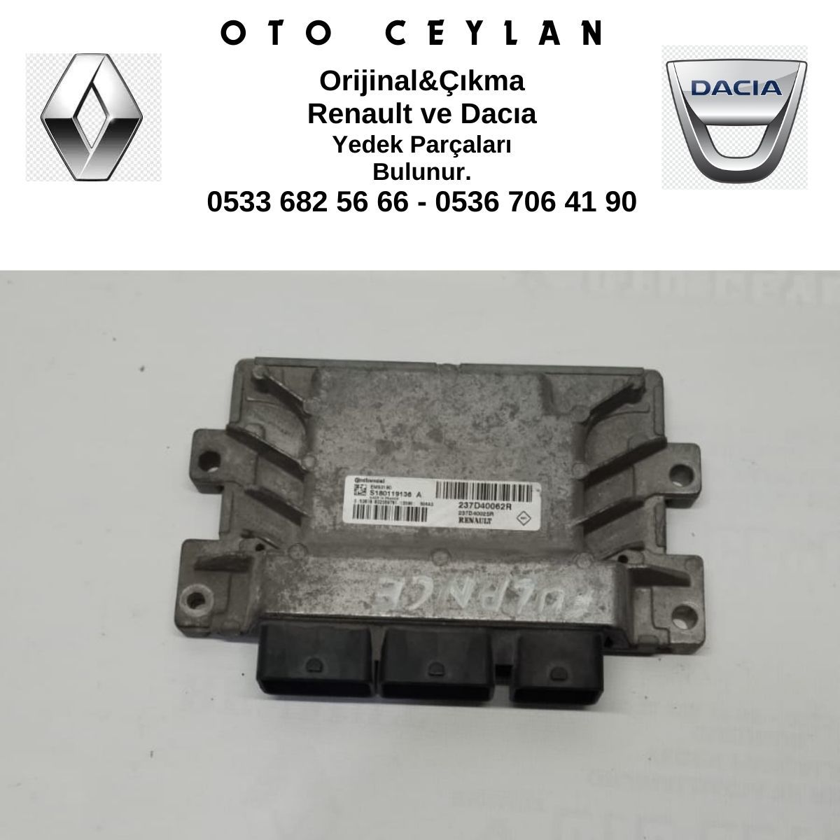 237D40062R Fluence Motor Beyni Çıkma