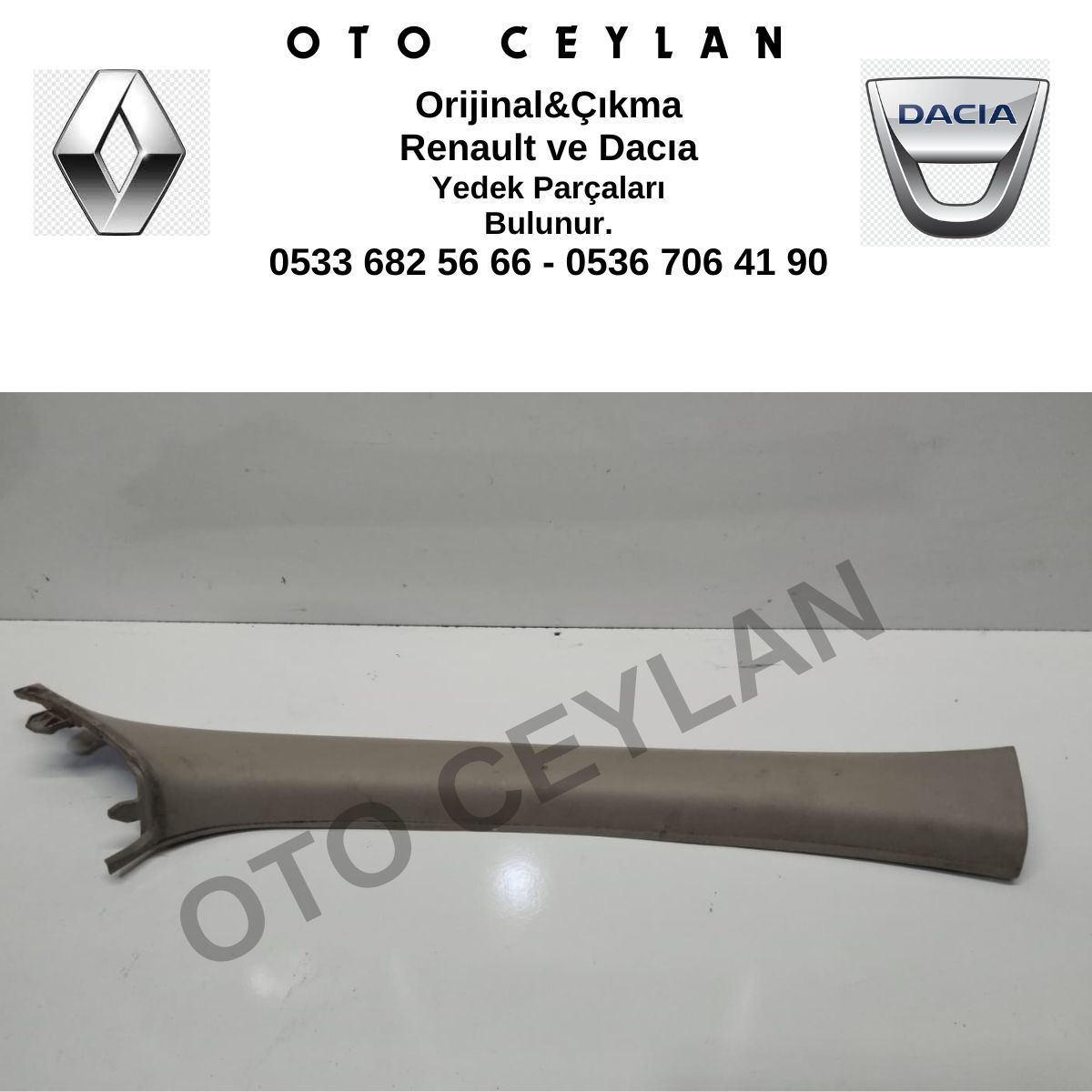 769117516R Clio Symbol Sandero 2 Logan MCV Ön Cam Direk İç Bakaliti Sağ Orijinal Çıkma