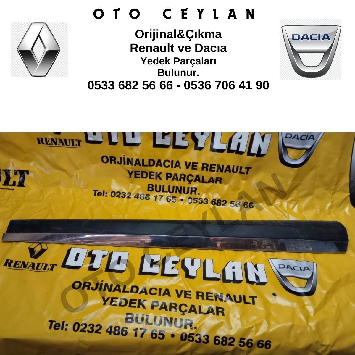 801860005R Megane 3 Sağ Ön Kapı Bandı Orijinal Çıkma