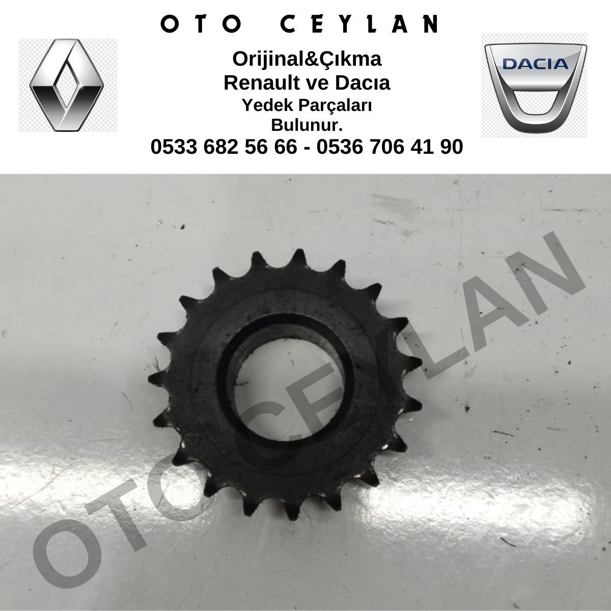 7700313628 Clio Kangoo Megane 2 Yağ Pompası Dişlisi Orijinal Çıkma