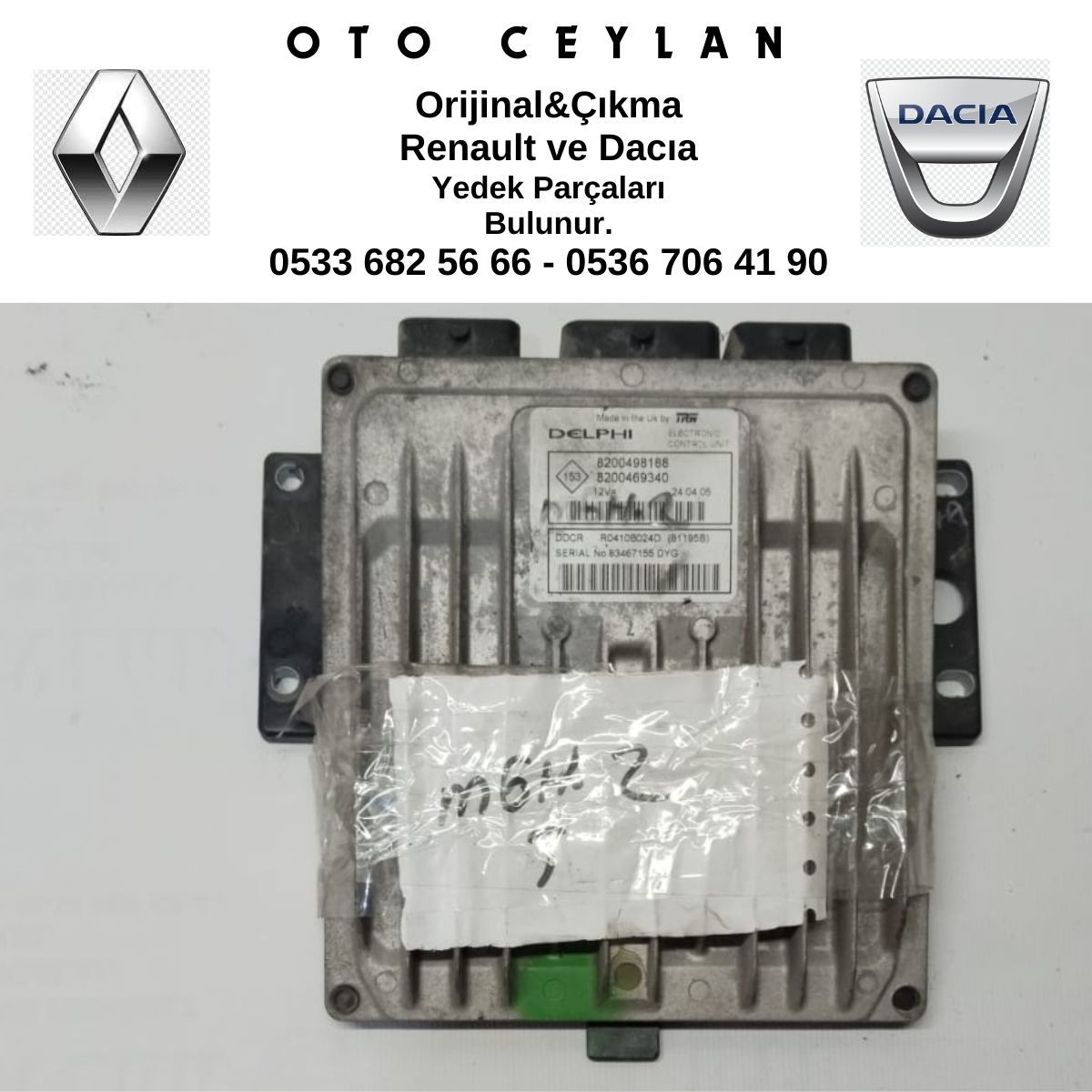 8200498188 Megan II Motor Beyni Çıkma