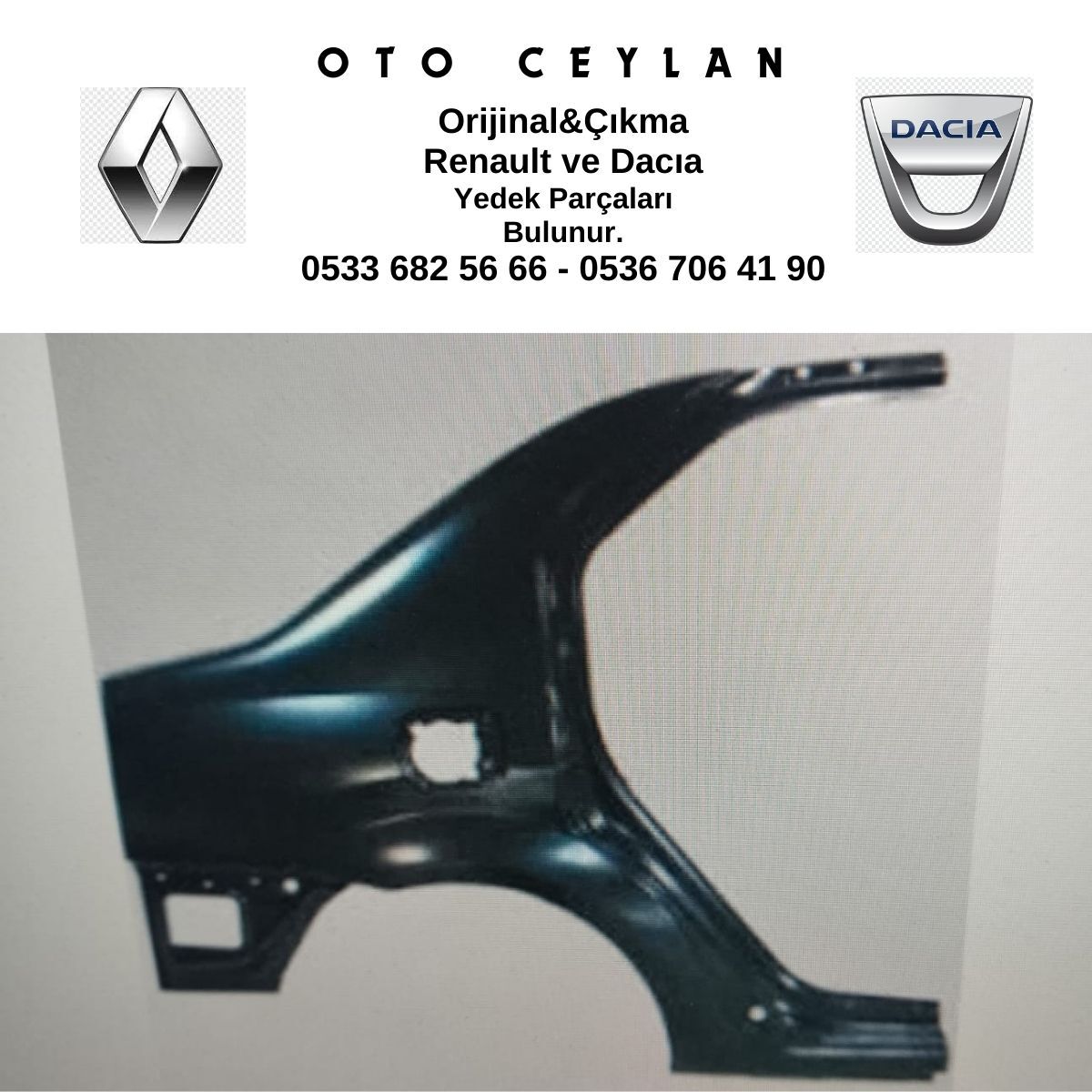 760327785R CLIO SYMBOL SAĞ ARKA ÇAMURLUK SIFIR