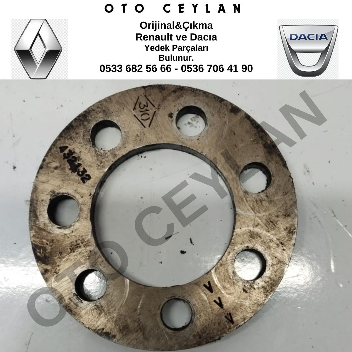 8200432132 Megane 3 Motor Volantı Orta Flanşı 1.5Dci Orijinal Çıkma