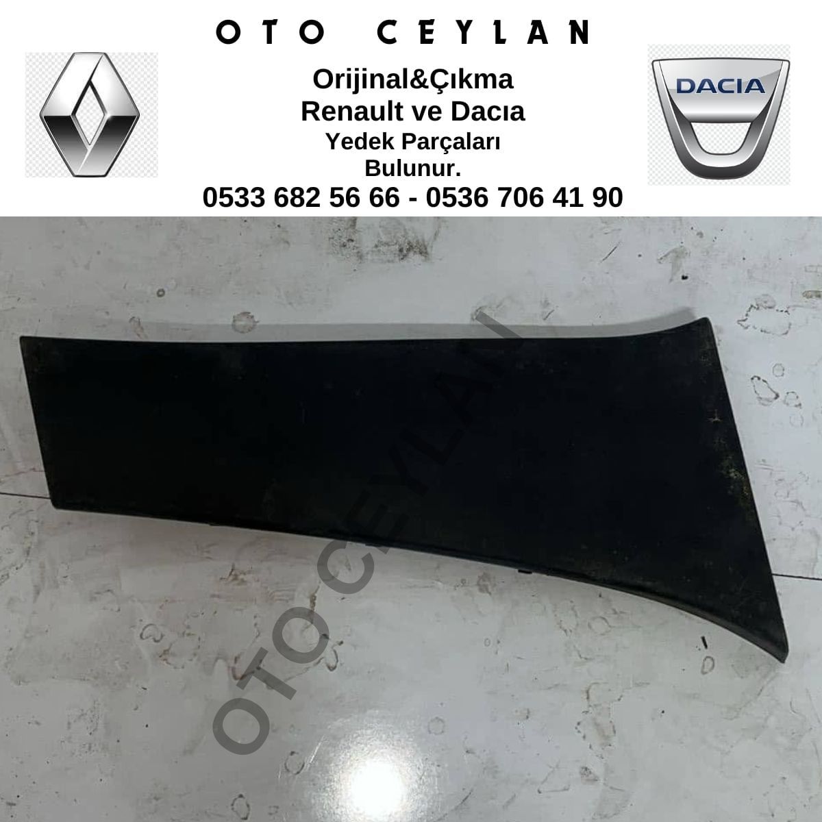 769150033R 769150034R Fluence Megane 3 Sağ Orta Kapı Direği Kaplaması Çıkma Orijinal