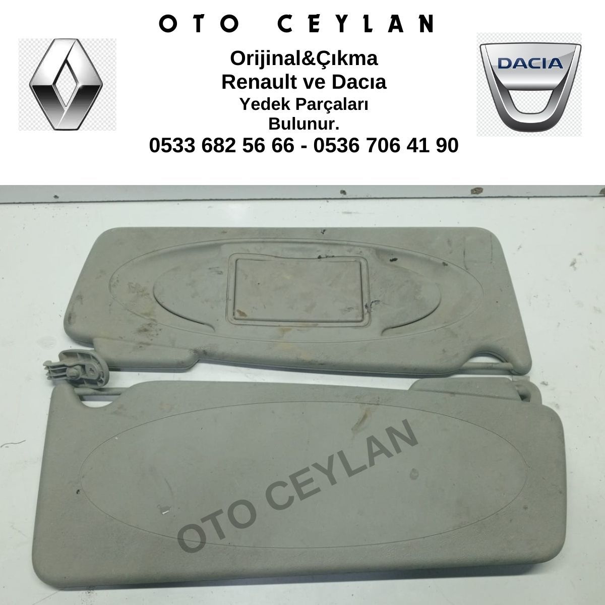 8200924101 Kango 3 Sol Güneşlik Orijinal Çıkma