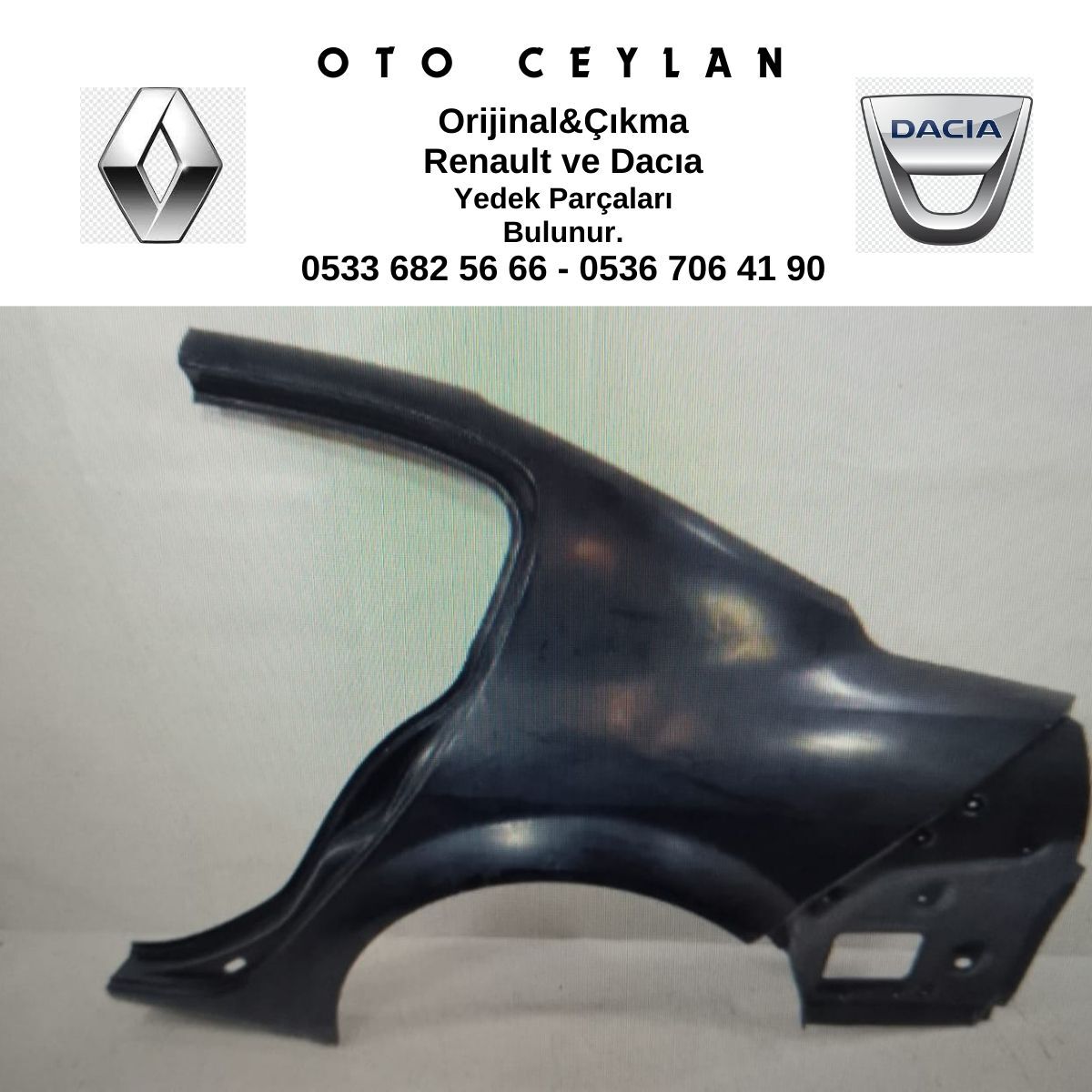 7751475041 MEGANE 2 SOL ARKA ÇAMURLUK SEDAN SIFIR