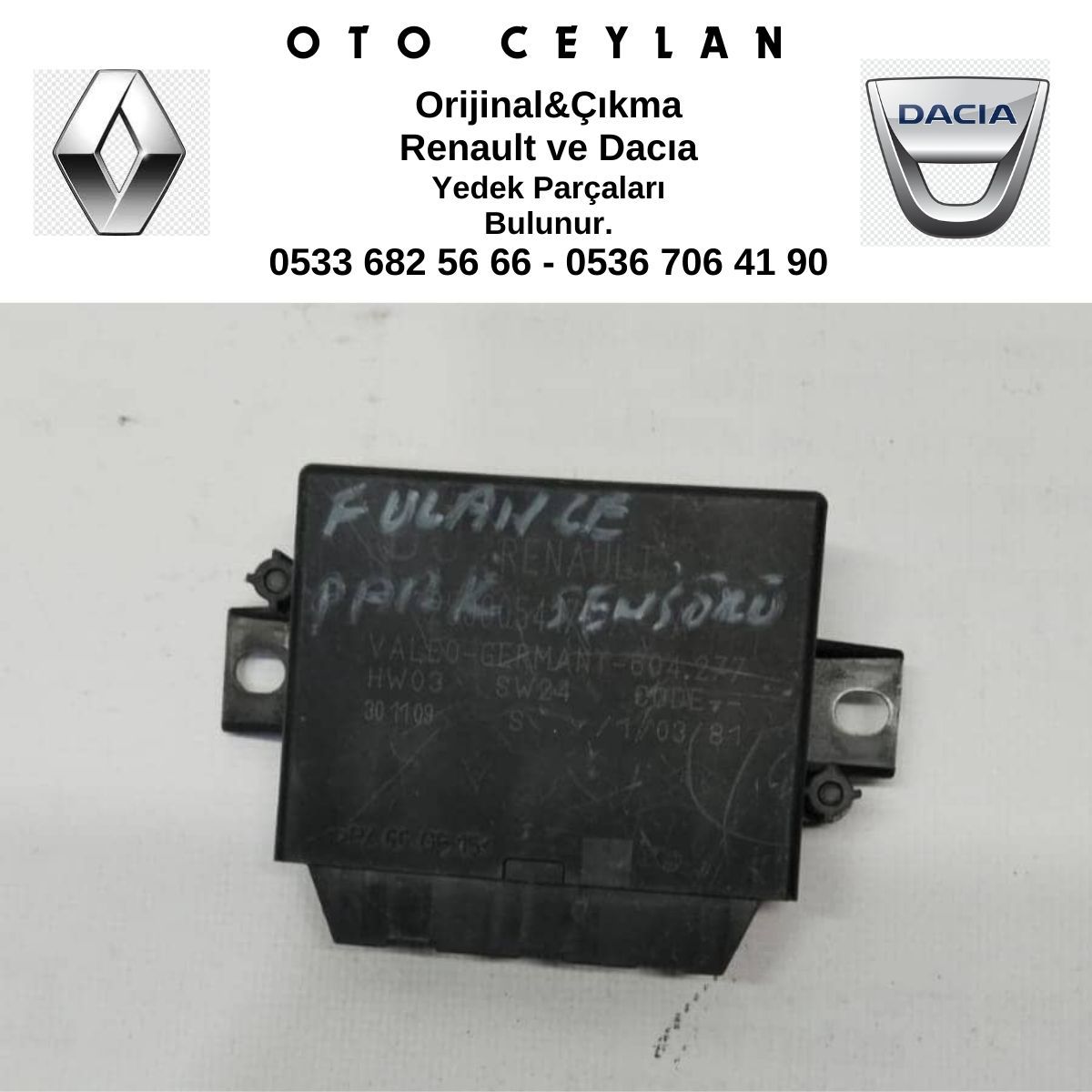 259905417R Megan 3 Fluence Park Kontrol Beyni Çıkma