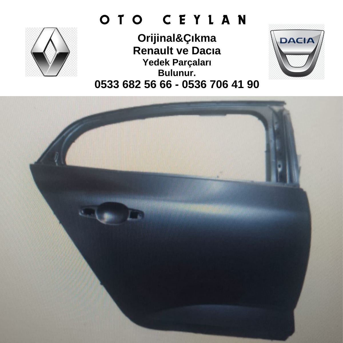 821002253R MEGANE 4 SAĞ ARKA KAPI HB SIFIR