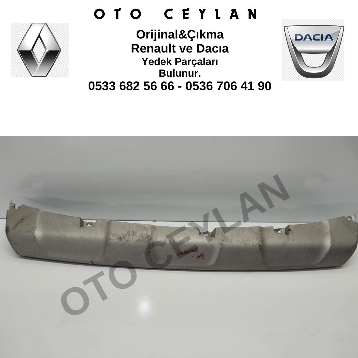 620721167R Sandero 2 Stepway Ön Tampon Bakaliti Gri Çıkma Orijinal