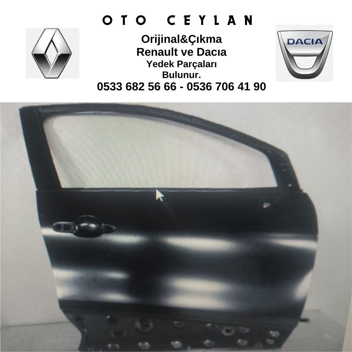 801008636R CAPTUR SAĞ ÖN KAPI SIFIR