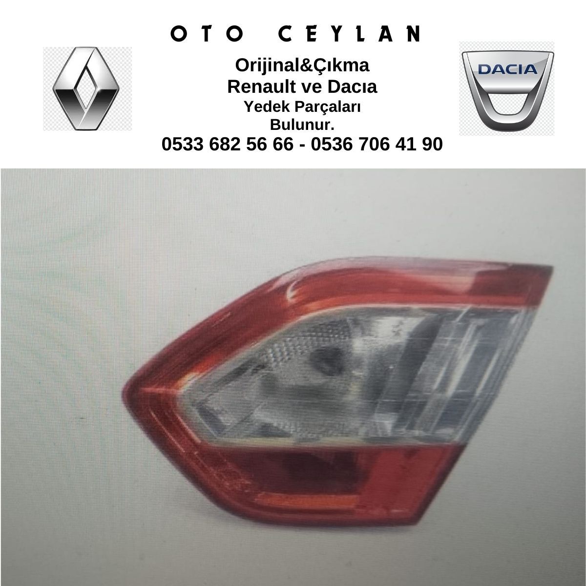 265500038R FLUENCE SAĞ İÇ STOP SIFIR ORJİNAL