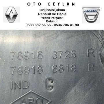 769163726R Dokker Kapı İç Direk Bakaliti Çıkma Orjinal