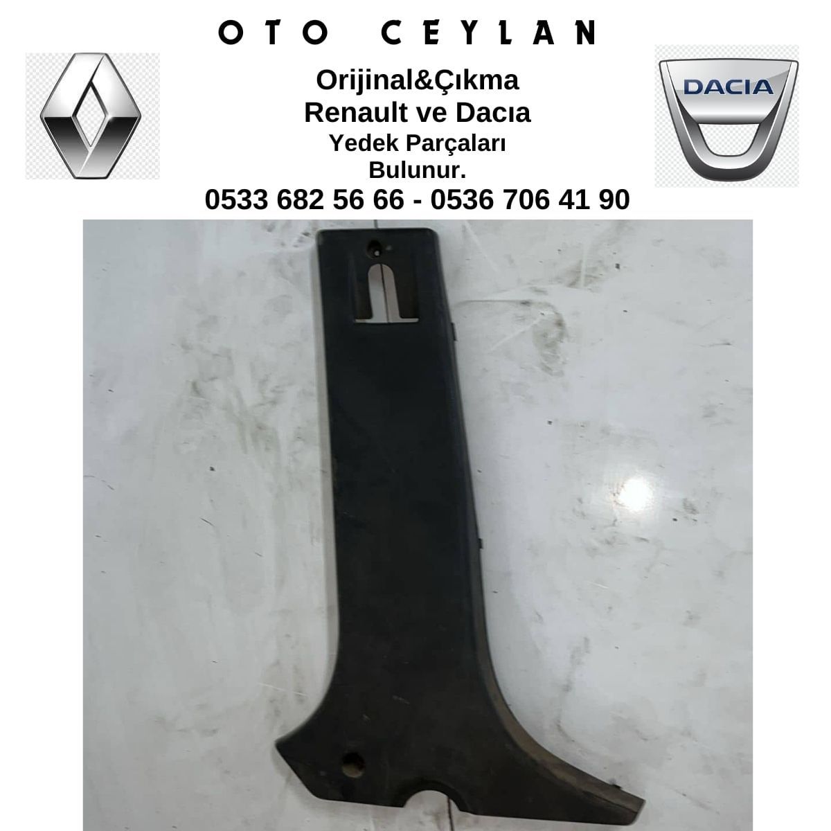 769163726R Dokker Kapı İç Direk Bakaliti Çıkma Orjinal