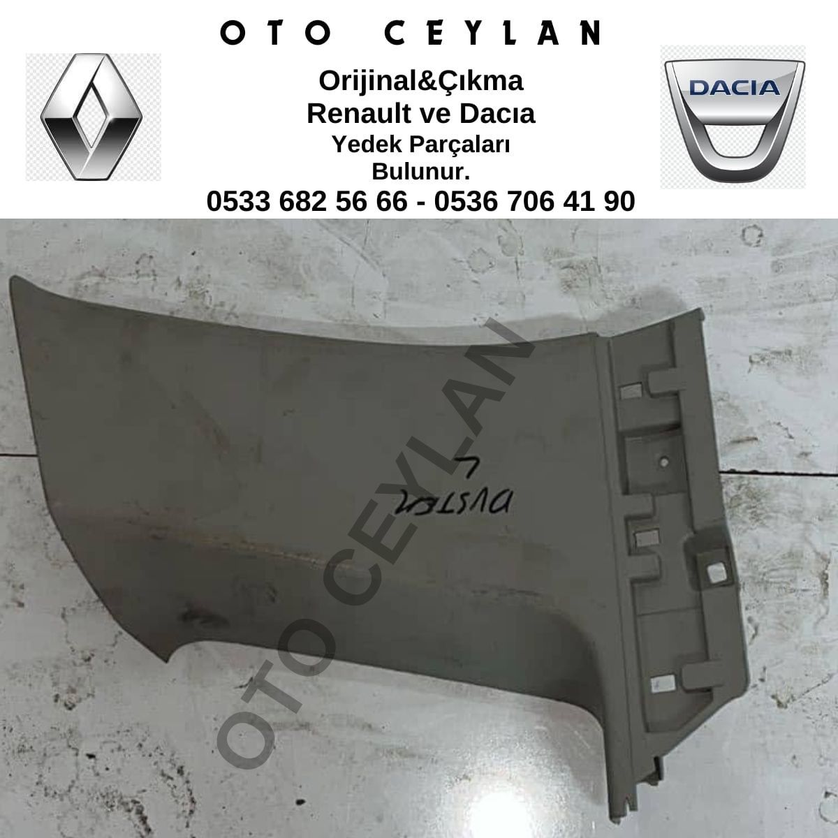 Duster Sol İç Direk Bakaliti Çıkma Orijinal