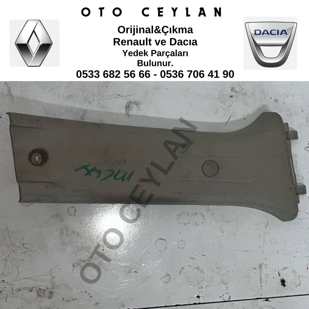 769136408R Logan Orta İç Direk Bakaliti Çıkma Orijinal