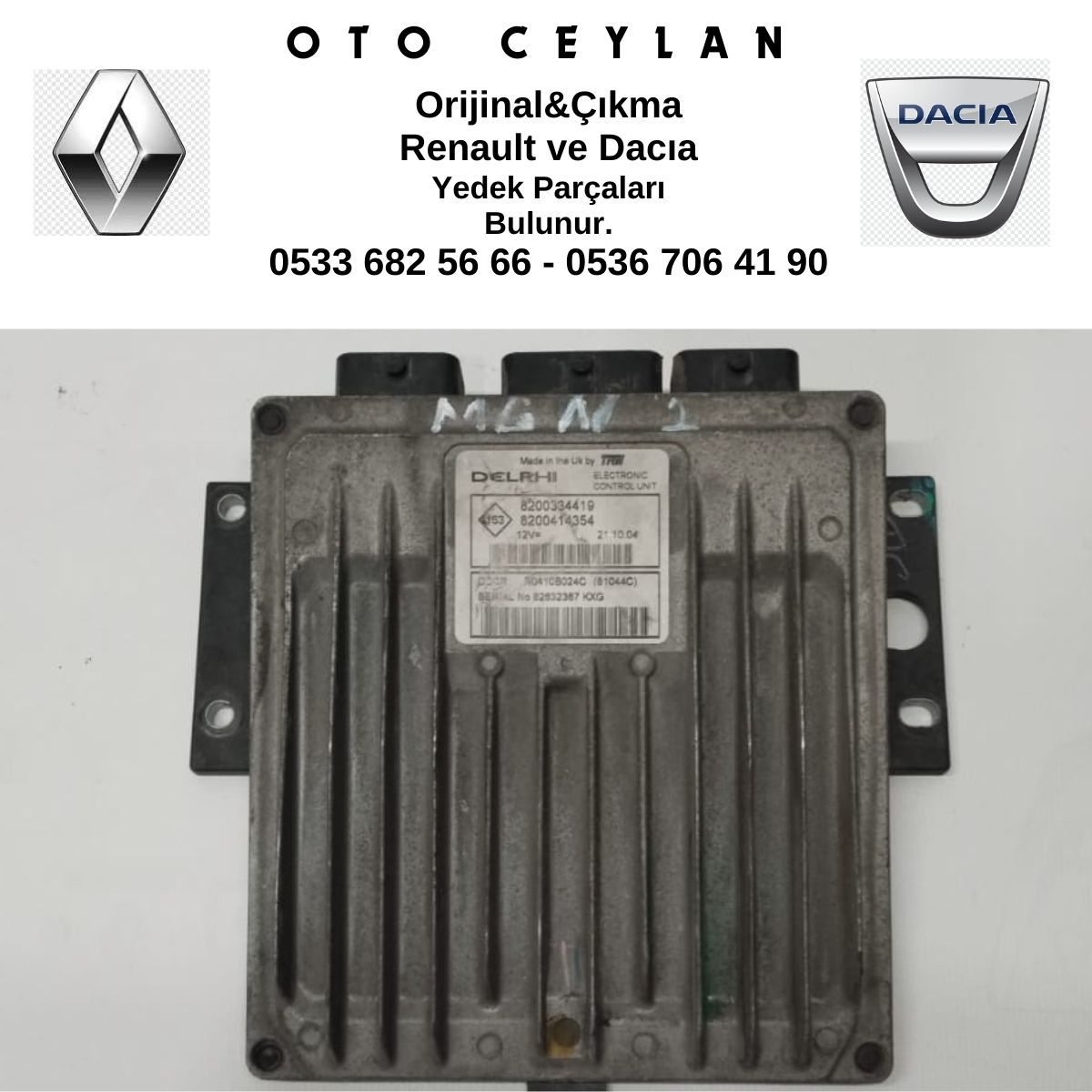 8200334419 8200414354 Megan II Scenıc II Motor Beyni Çıkma