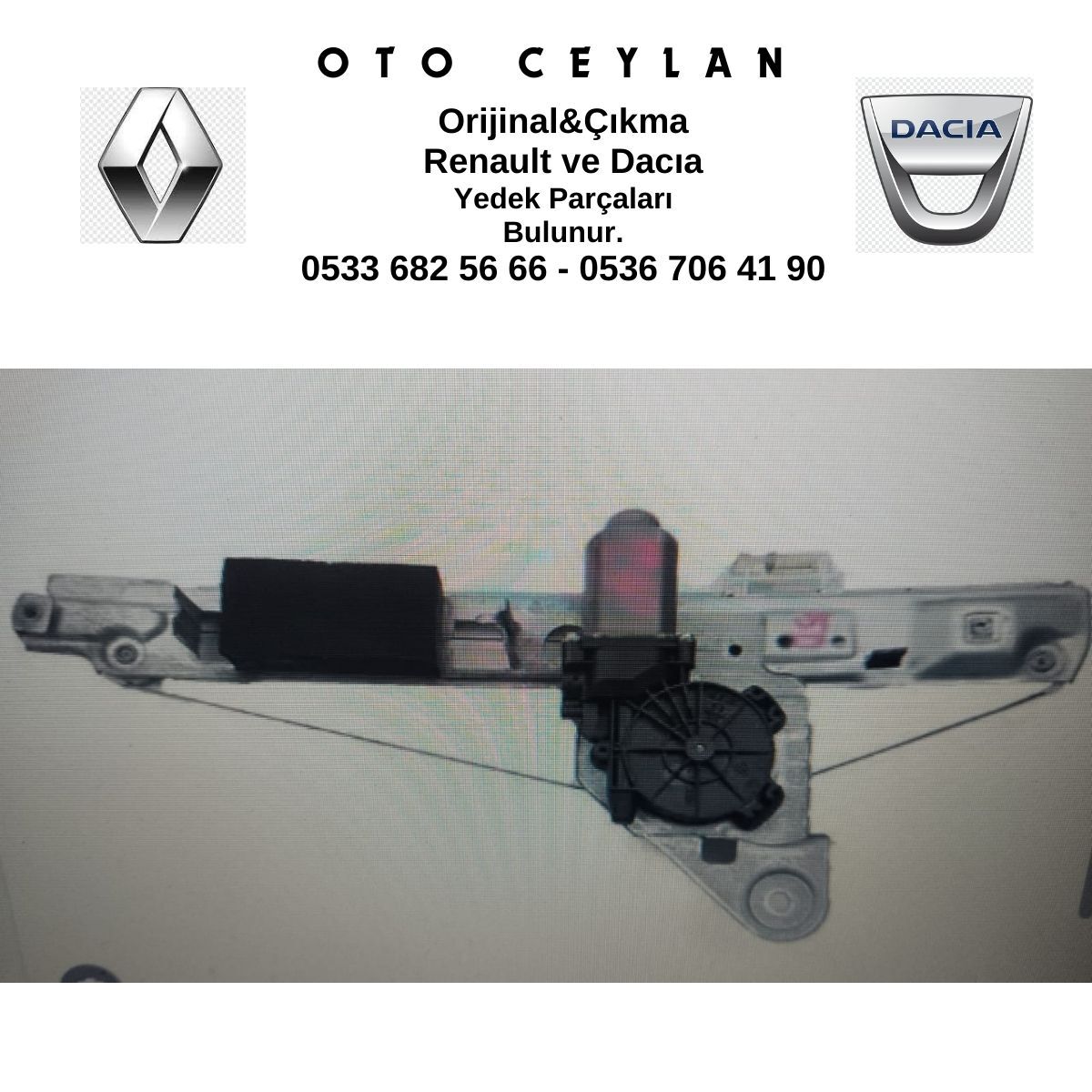 8201010924 MEGANE 2 SOL ARKA CAM KRİKOSU ELEKTRİKLİ