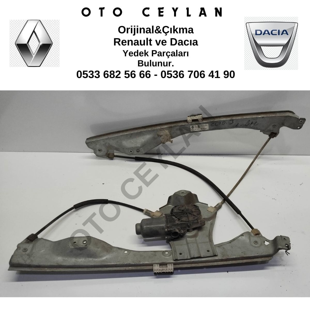 8200291145 Clıo 3 III Sol Cam Krikosu Çıkma Orijinal