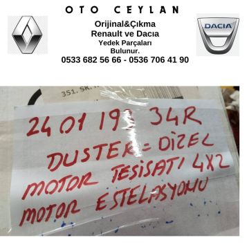 240119334R Duster Dizel Motor Tesisatı 4x2 Motor Estelasyonu