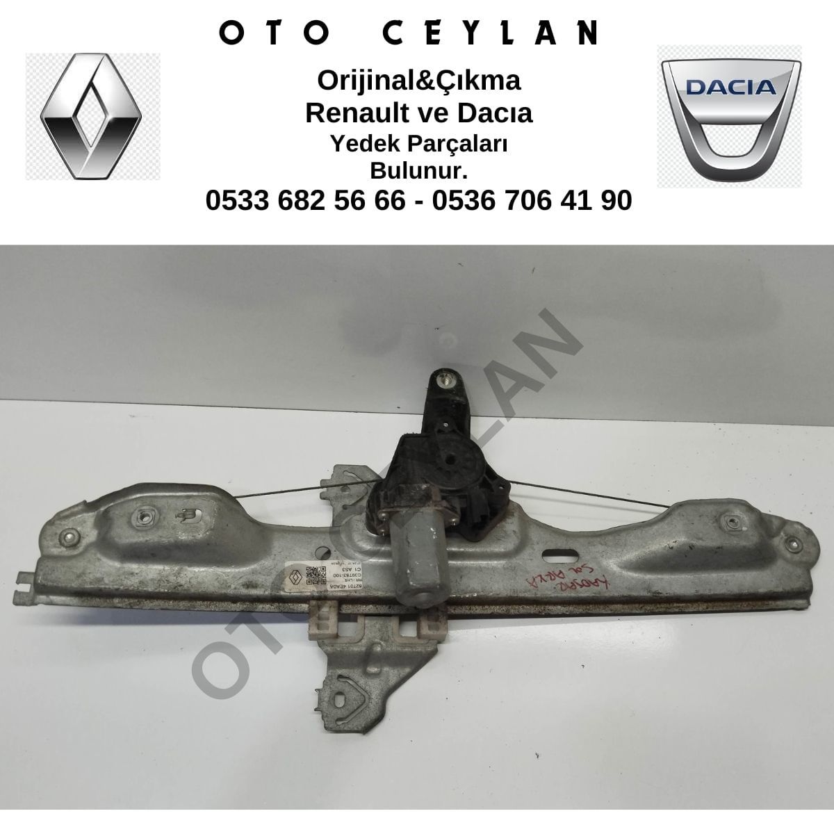 827014EA0A Kadjar Sol Arka Cam Krikosu Çıkma Orijinal