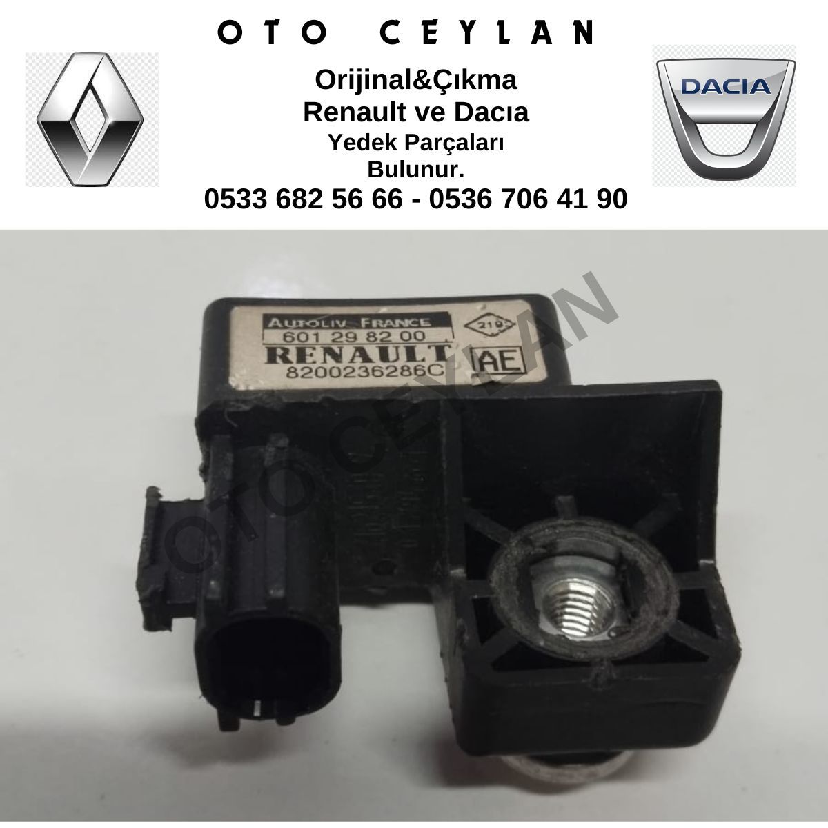 8200236286 8200411025 Megane 2 Yan Hava Yastık Sensörü Orijinal Çıkma