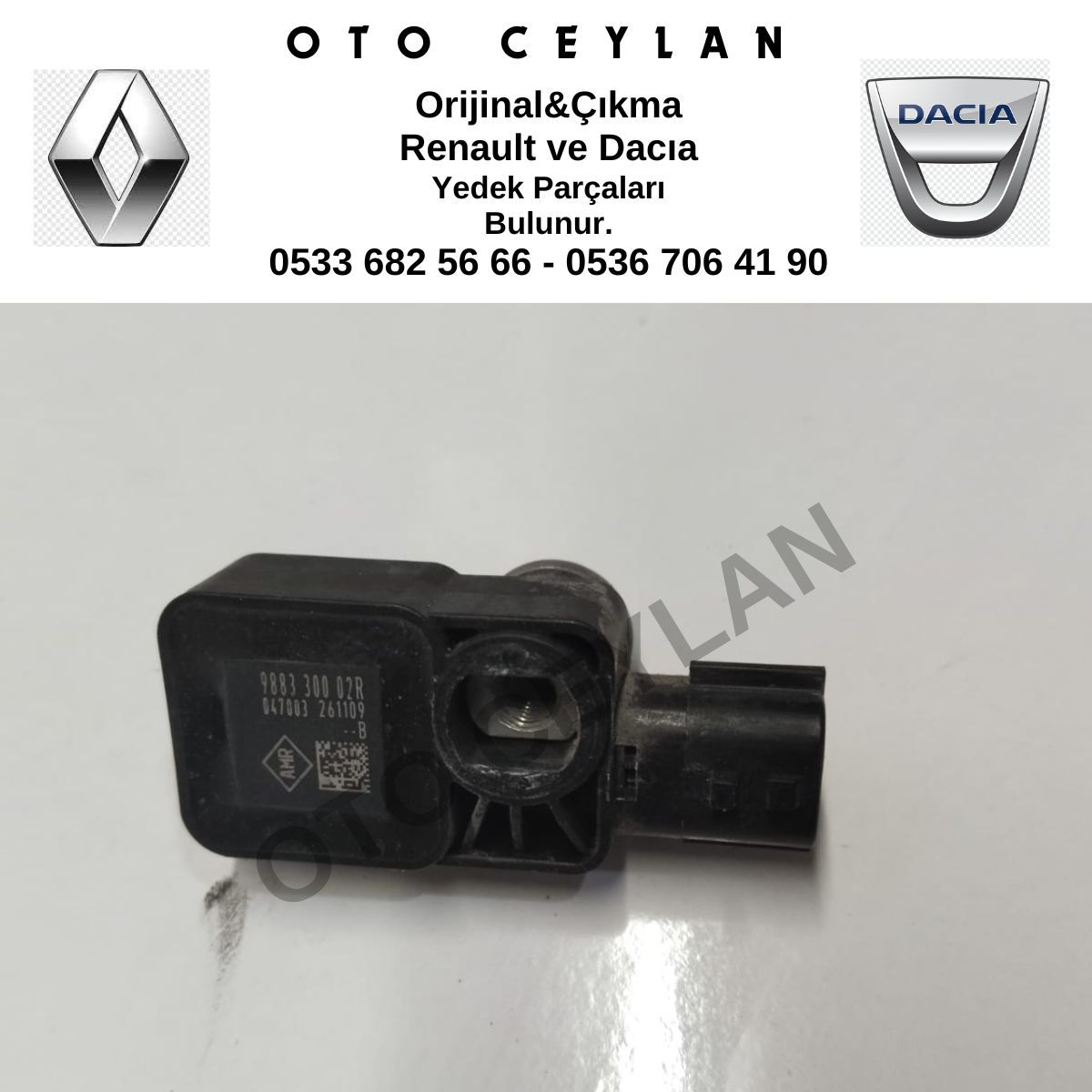 988330002R Megane 3 Hava Yastık Sensörü Orijinal Çıkma