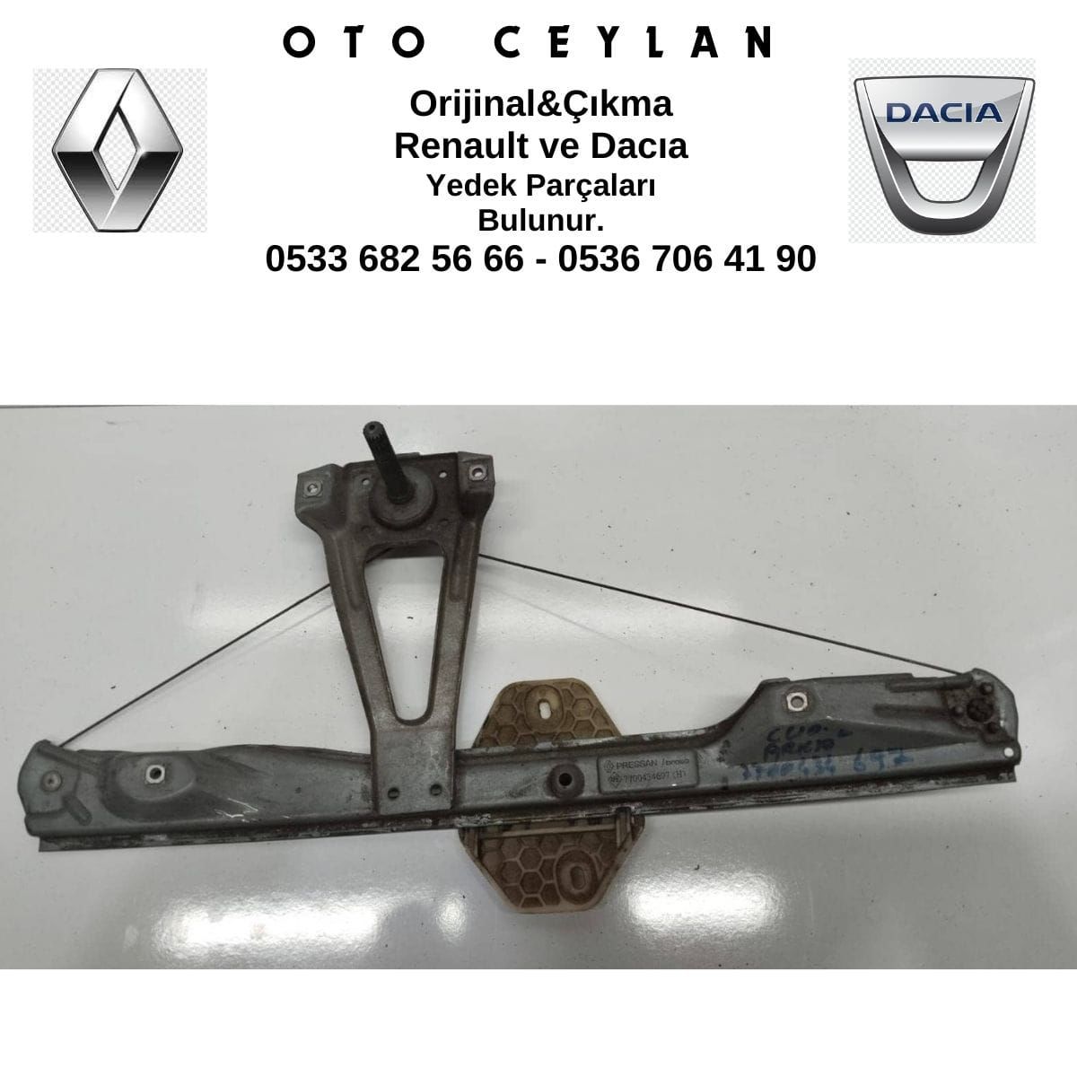 7700434697 Clıo Sol Arka Cam Krikosu Çıkma Orijinal